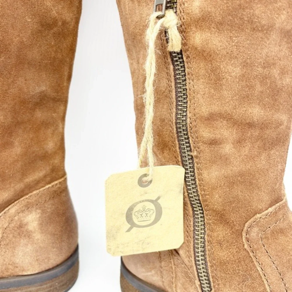 Born Women's‎ Britton Over Knee Leather Riding Boot in Rust Distressed Size 6M